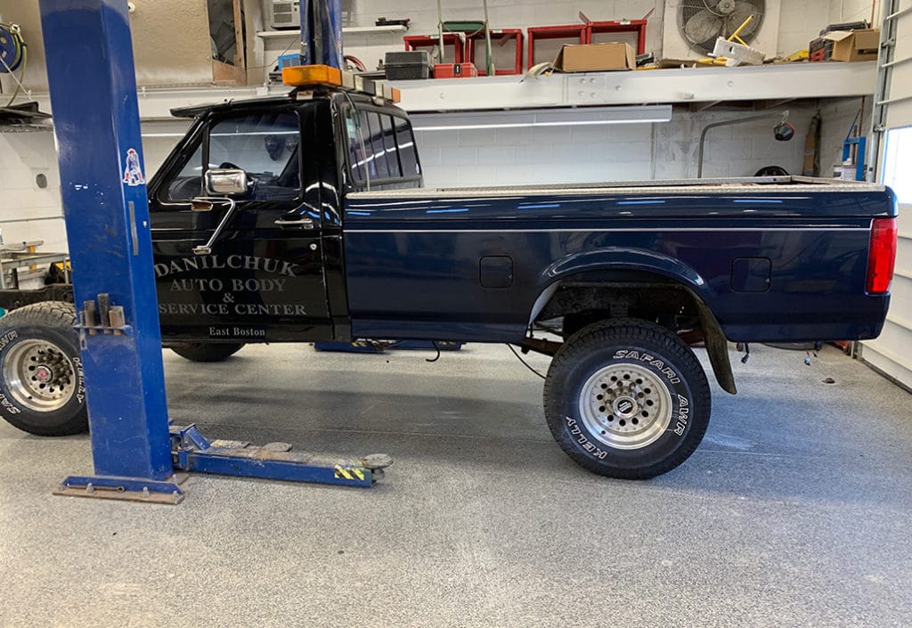 F350 before | auto paint shop near me in Boston